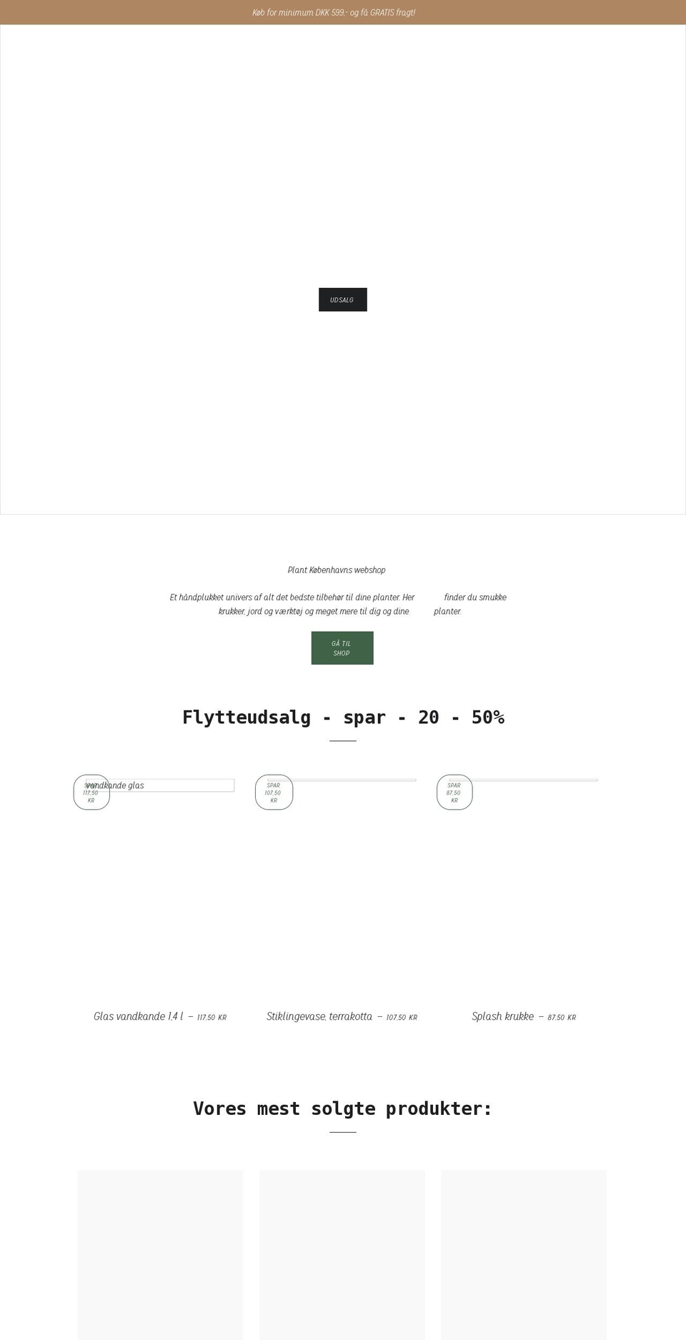 plantkbh.dk shopify website screenshot