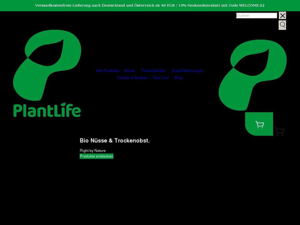 NEW VERSION Shopify theme site example plantlife.bio