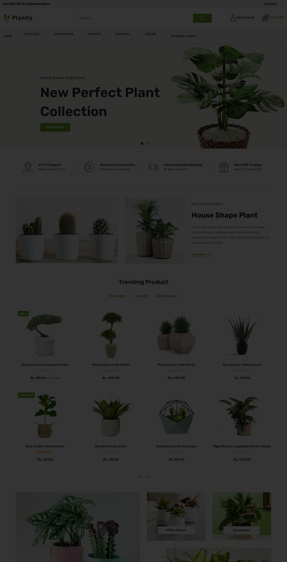 plantly-webibazaar.myshopify.com shopify website screenshot