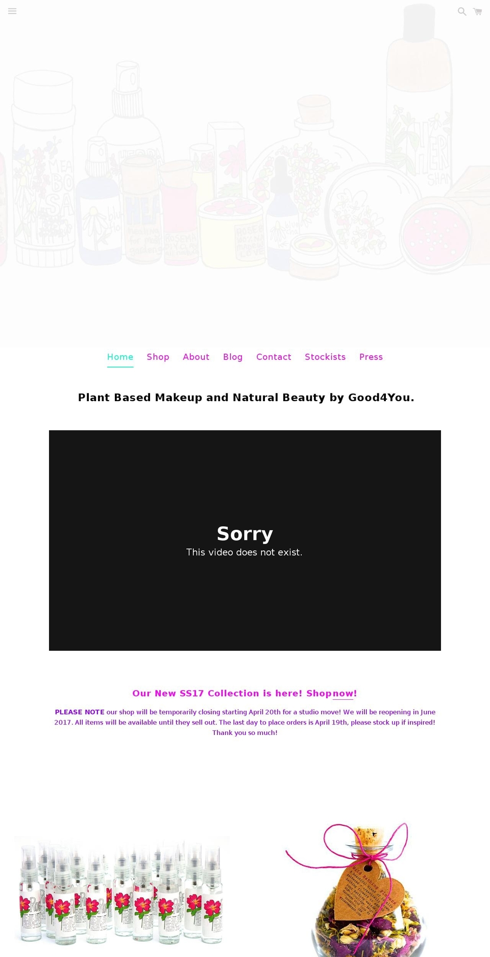 plantmakeup.com shopify website screenshot