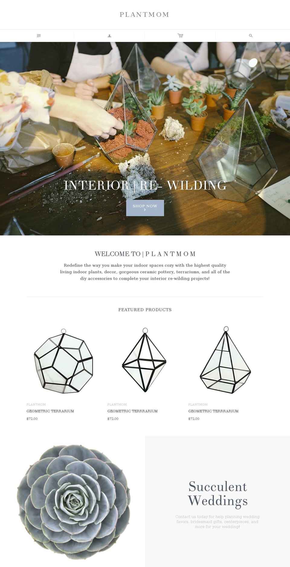 plantmom.com shopify website screenshot