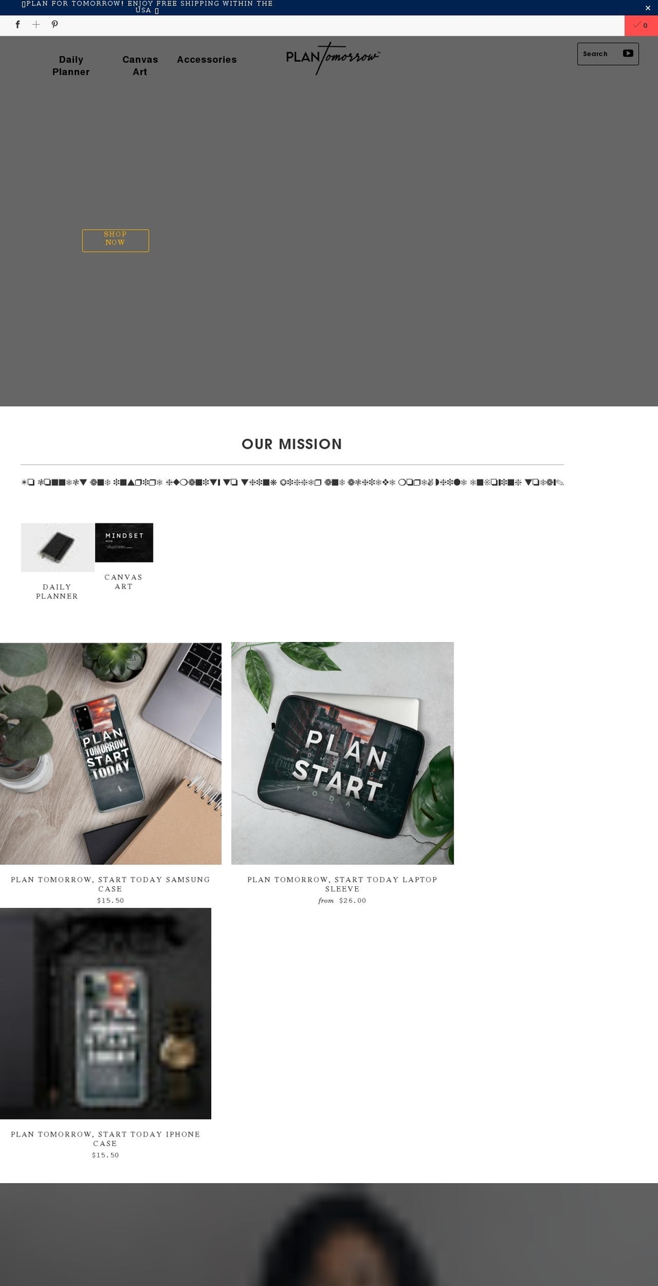 plantomorrow.com shopify website screenshot