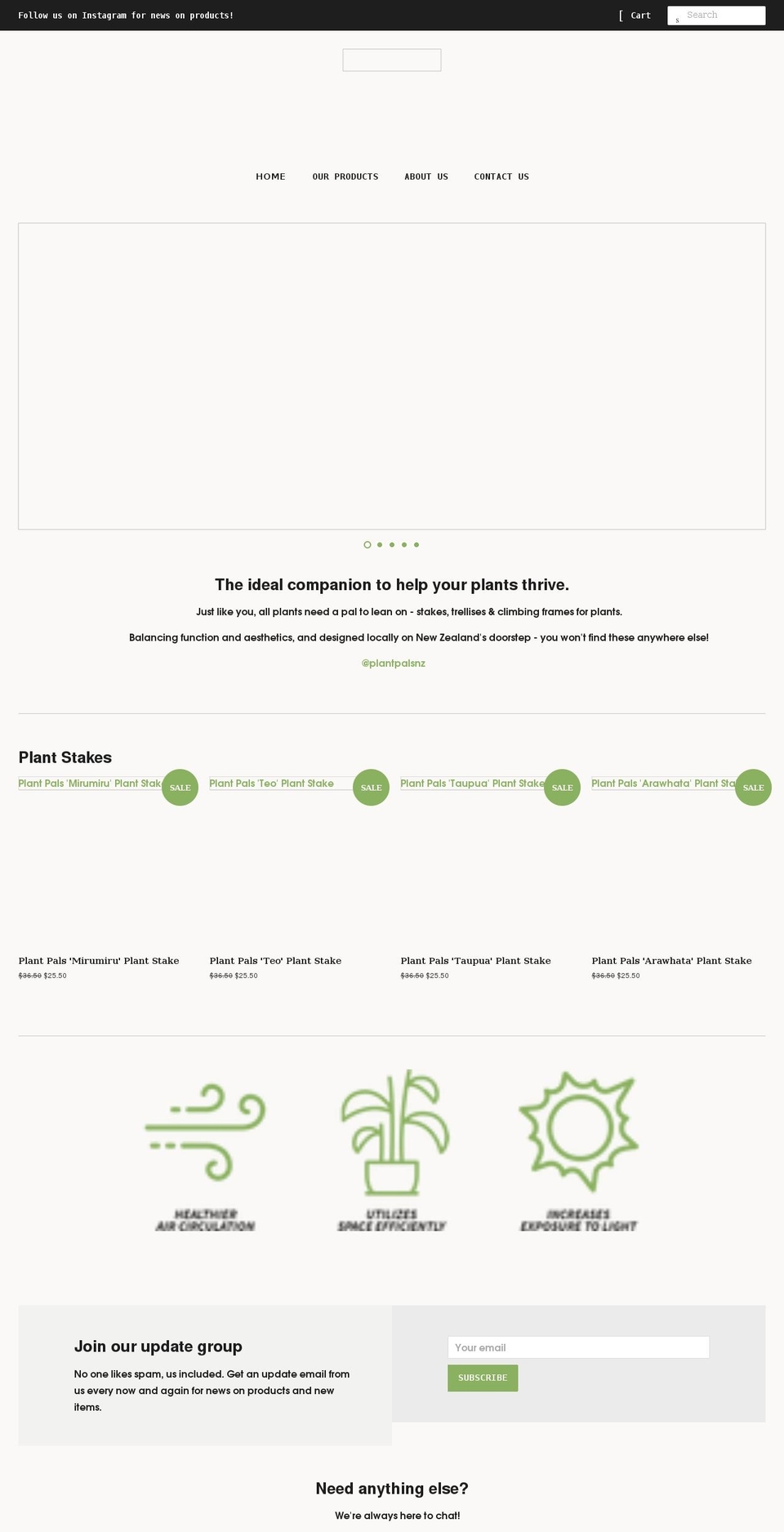 plantpals.co.nz shopify website screenshot