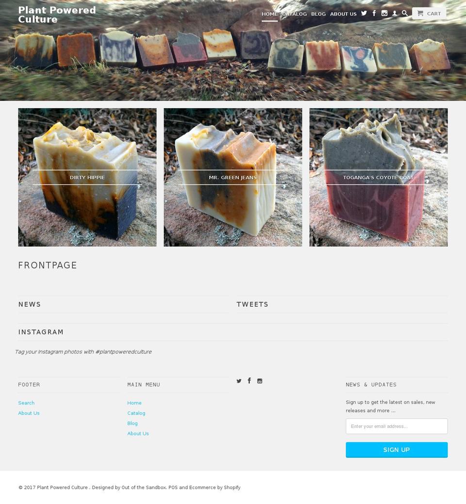 plantpoweredculture.com shopify website screenshot