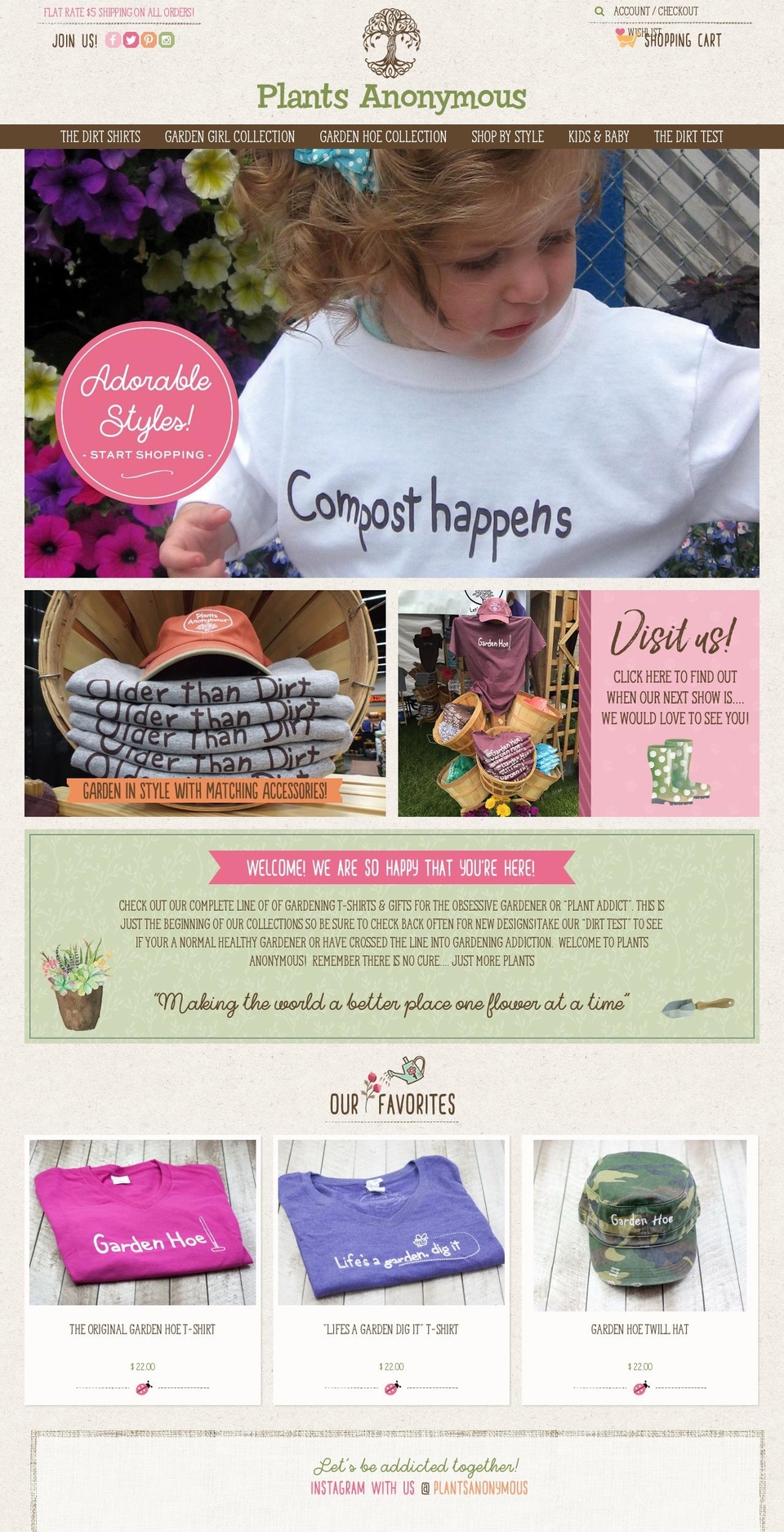 plantsanonymous.com shopify website screenshot