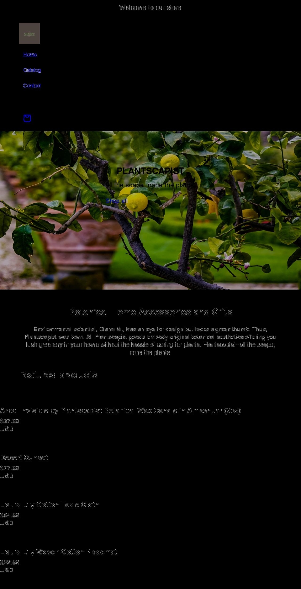 plantscapist.com shopify website screenshot