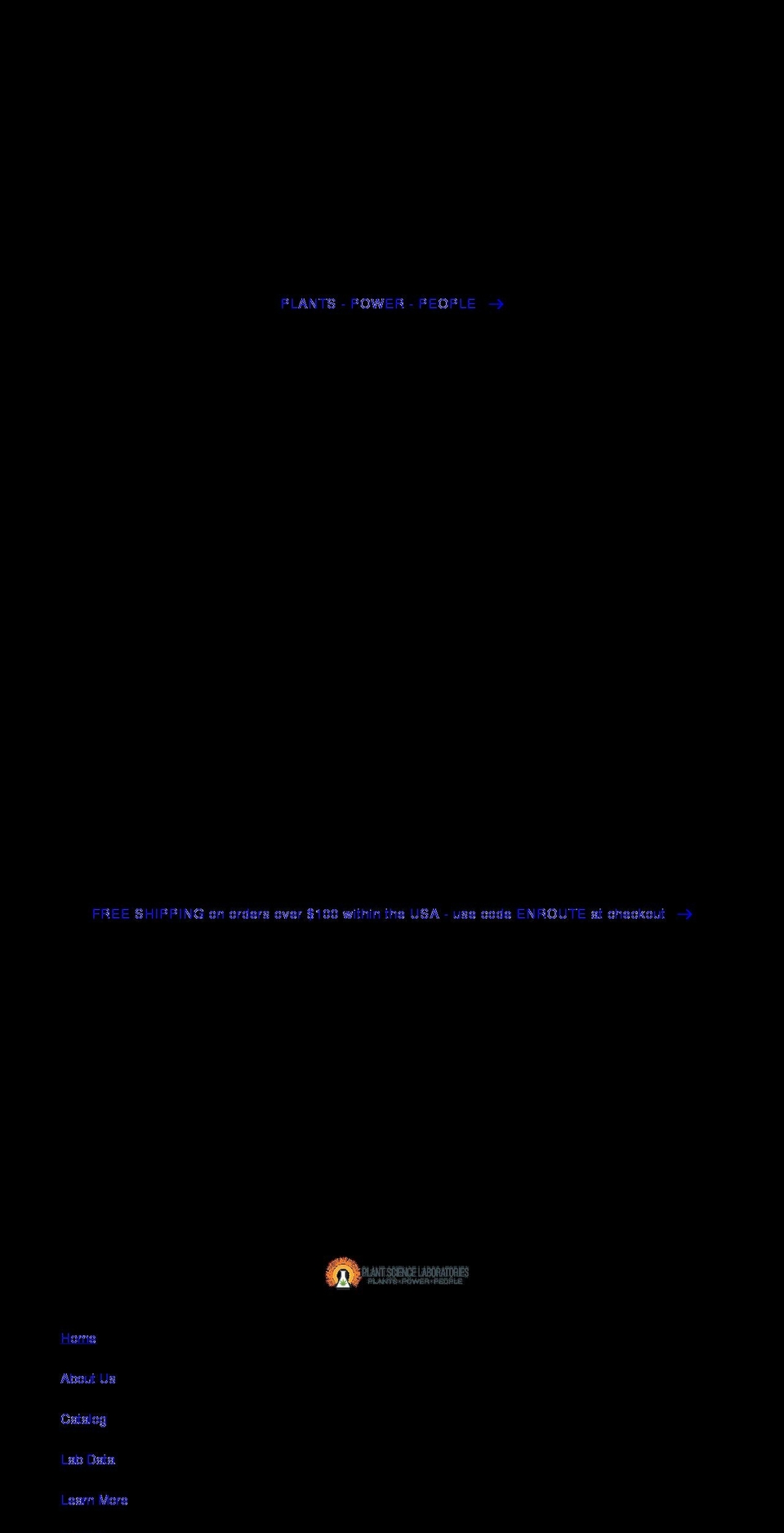 plantsciencelabs.com shopify website screenshot