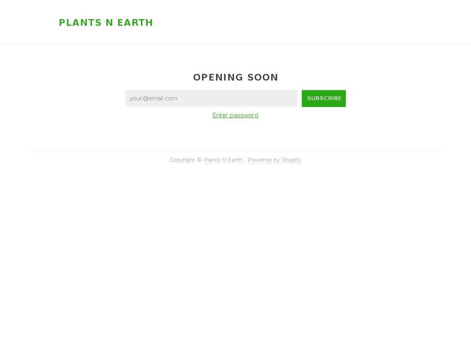 Sugar Shopify theme site example plantsnearth.com