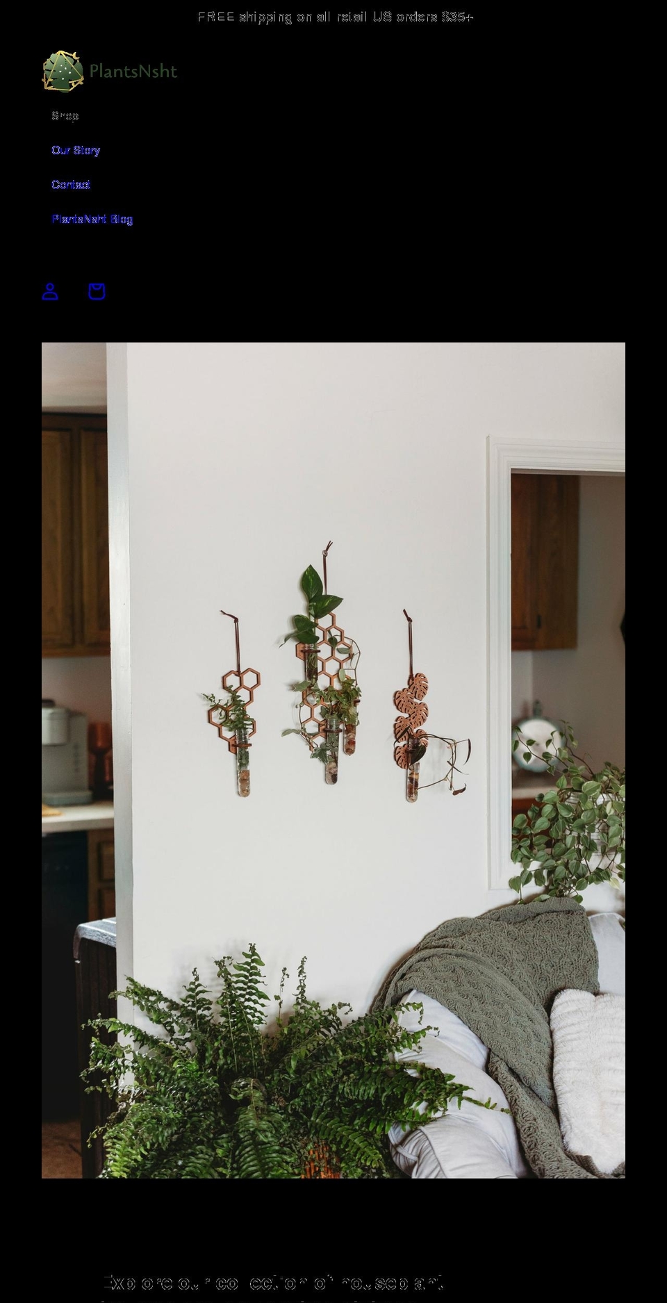 plantsnsht.com shopify website screenshot