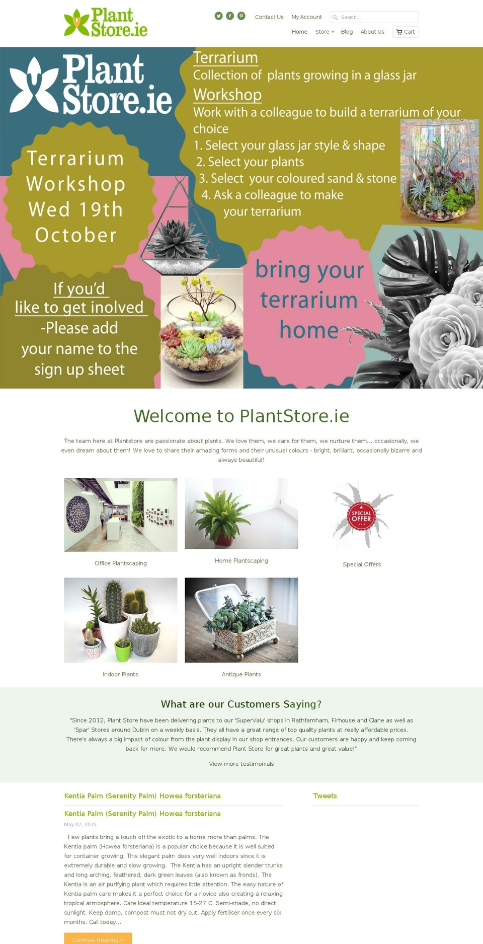 plantstore.ie shopify website screenshot