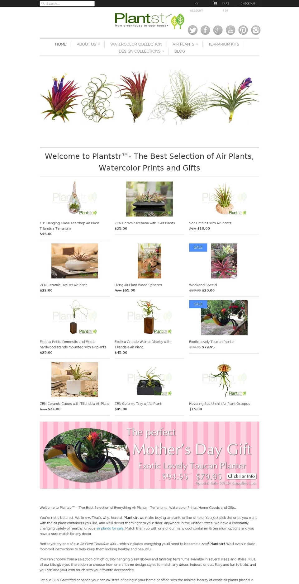 plantstr.net shopify website screenshot