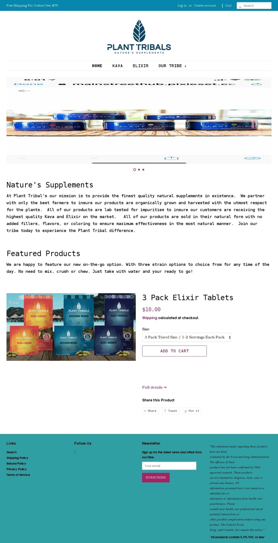 planttribals.com shopify website screenshot