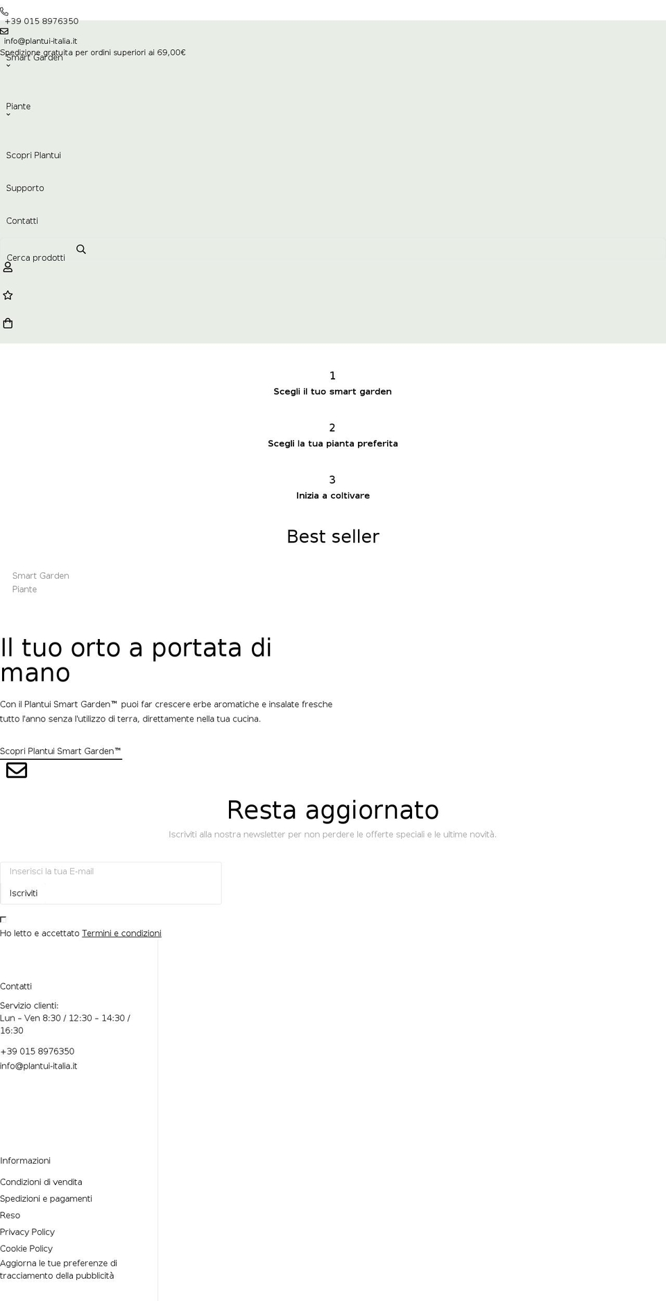 plantui-italia.it shopify website screenshot