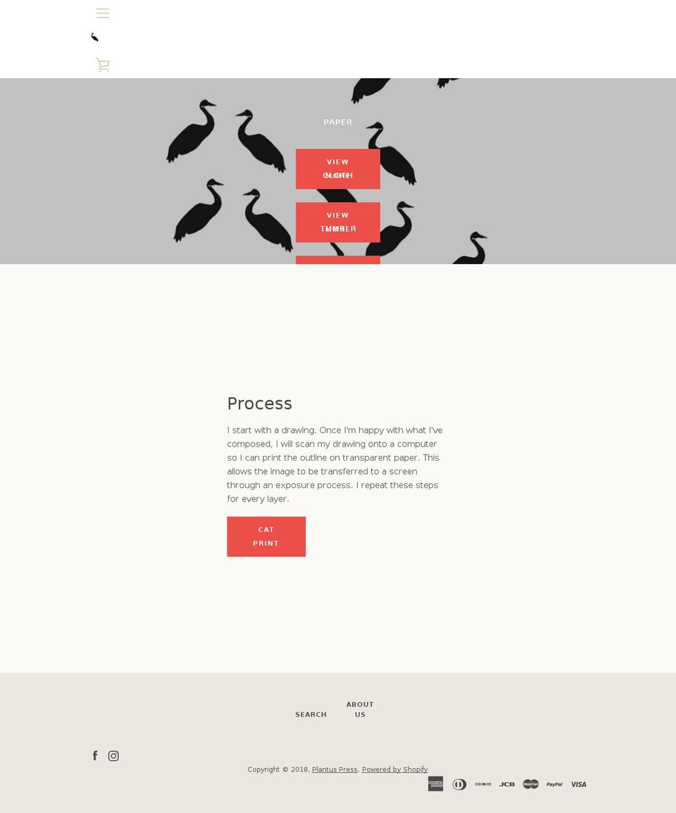 plantus-press.com — Shopify storefront screenshot