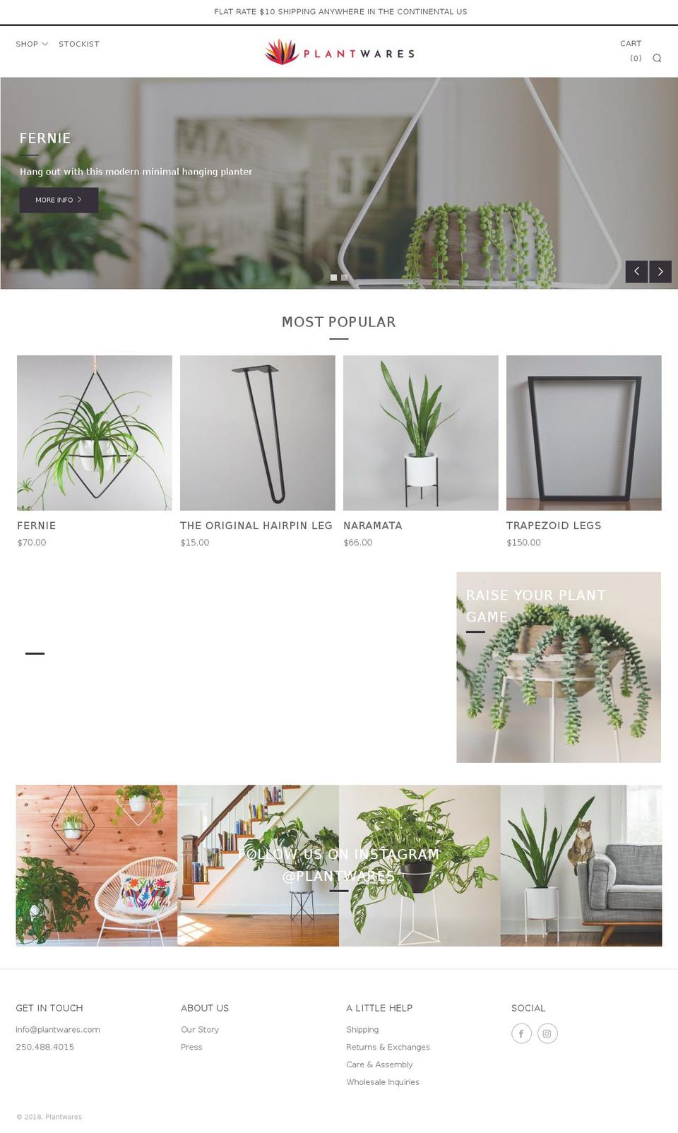 plantwares.com shopify website screenshot