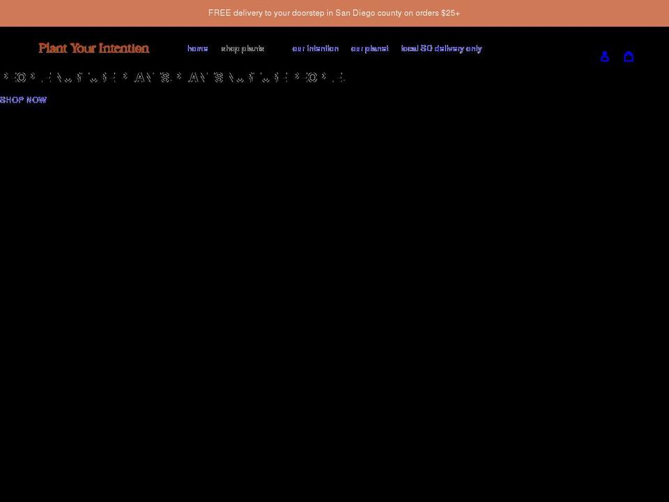 plantyourintention.com shopify website screenshot