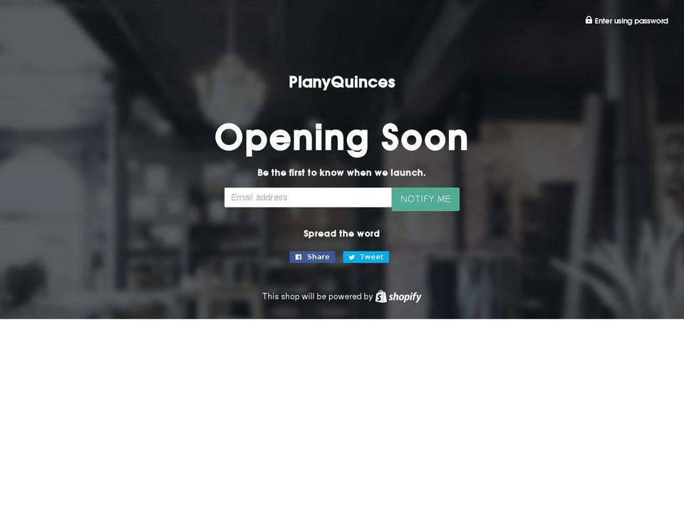 planyquinces.com — Shopify storefront screenshot
