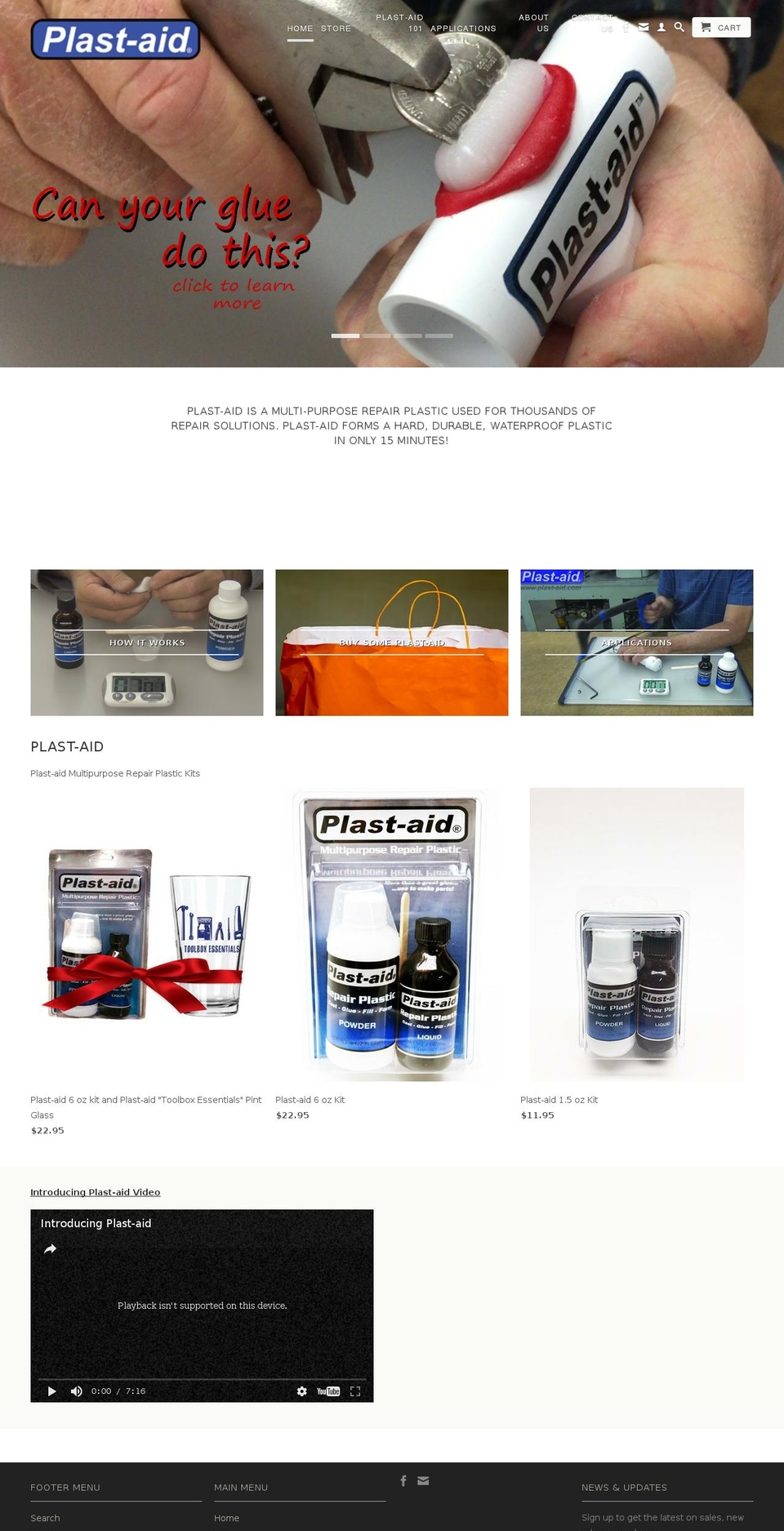 plast-aid.com shopify website screenshot