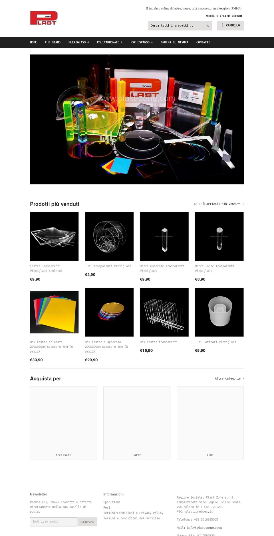 plast-zone.com shopify website screenshot