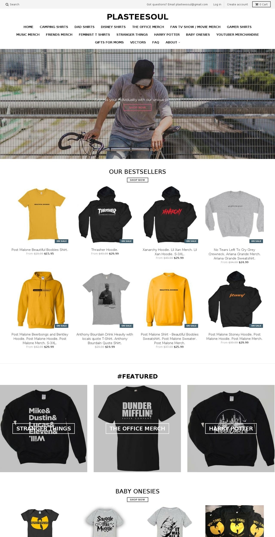 plasteesoul.com — Shopify storefront screenshot