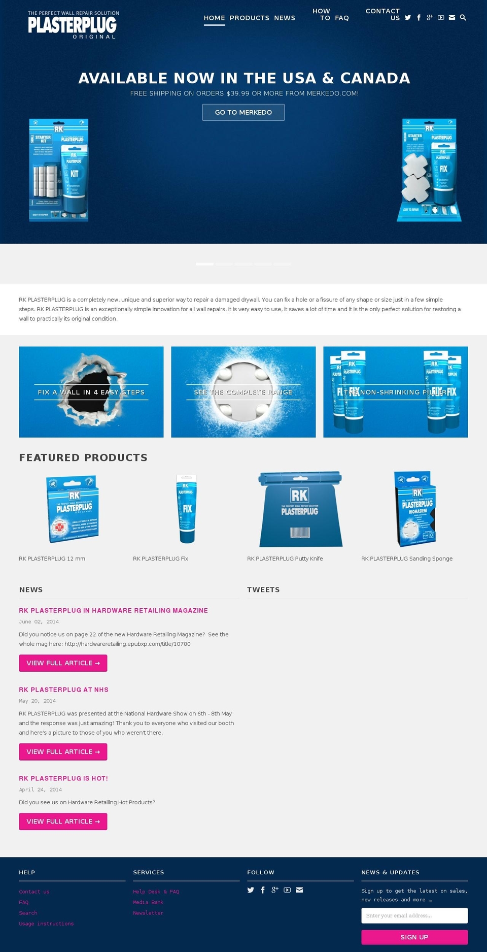 plasterplug.net shopify website screenshot