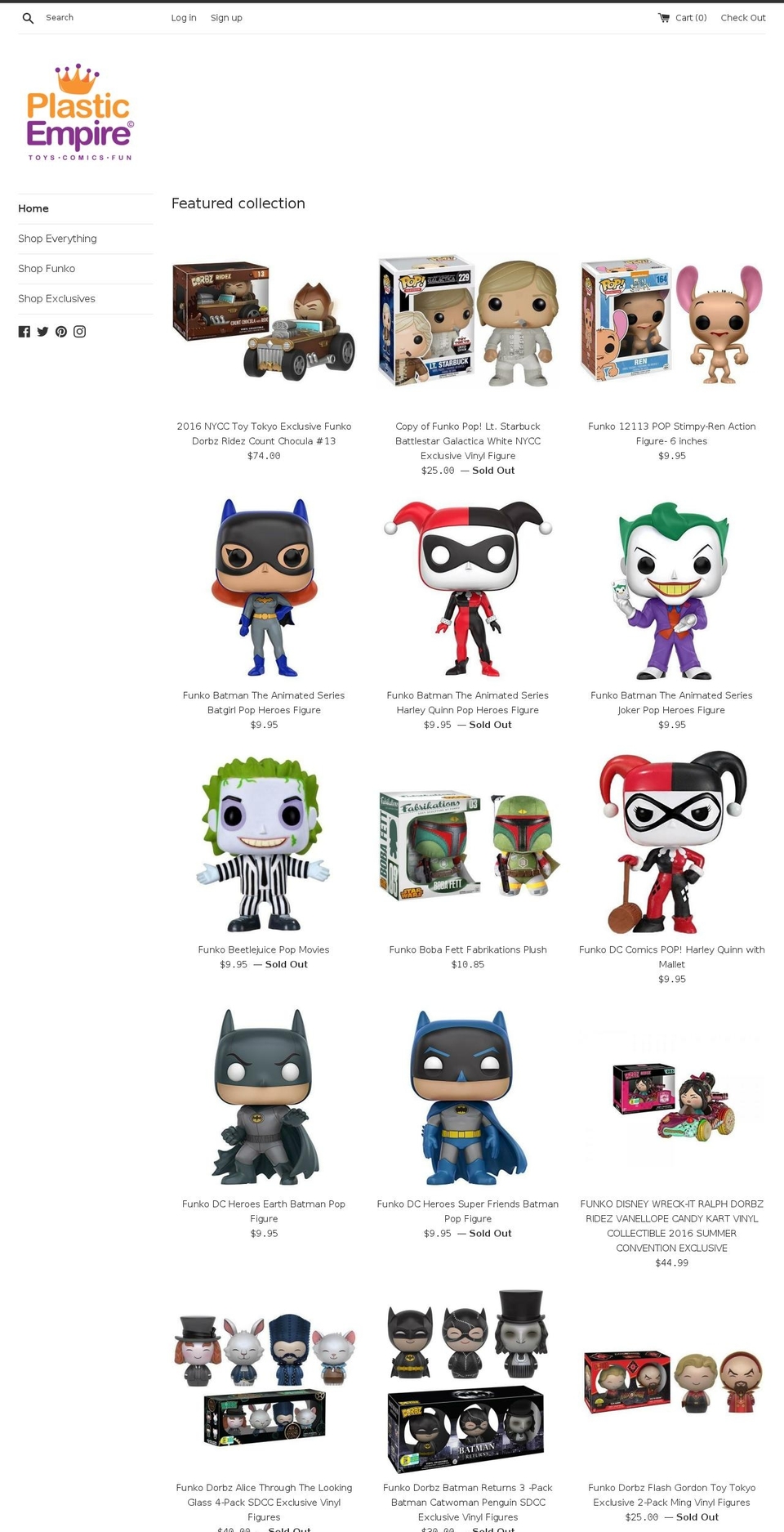 plasticempire.com shopify website screenshot