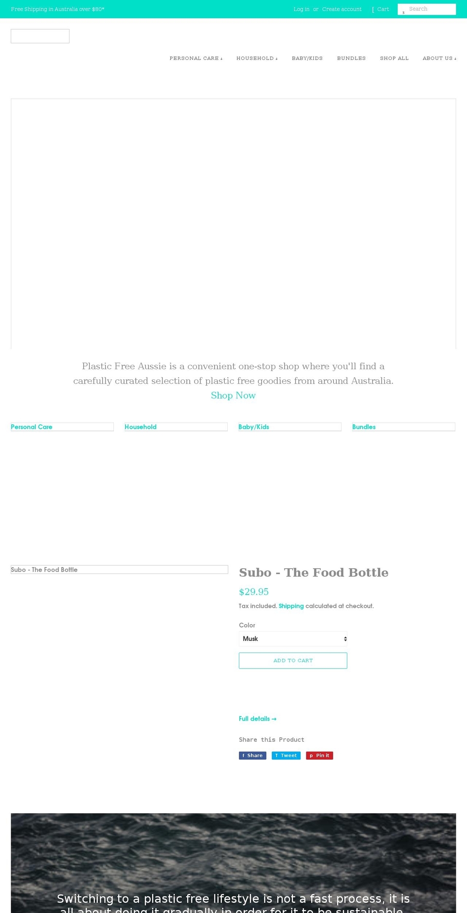 plasticfreeaussie.com.au shopify website screenshot
