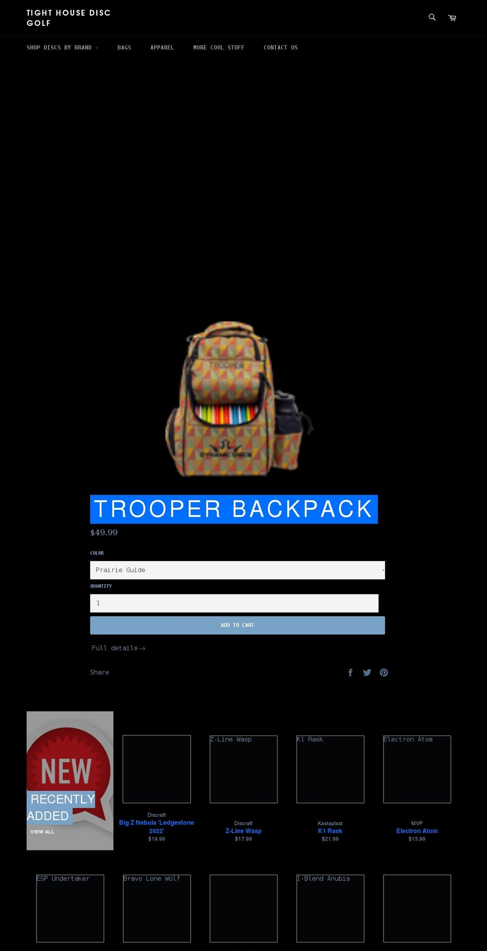 plastichousediscgolf.com shopify website screenshot