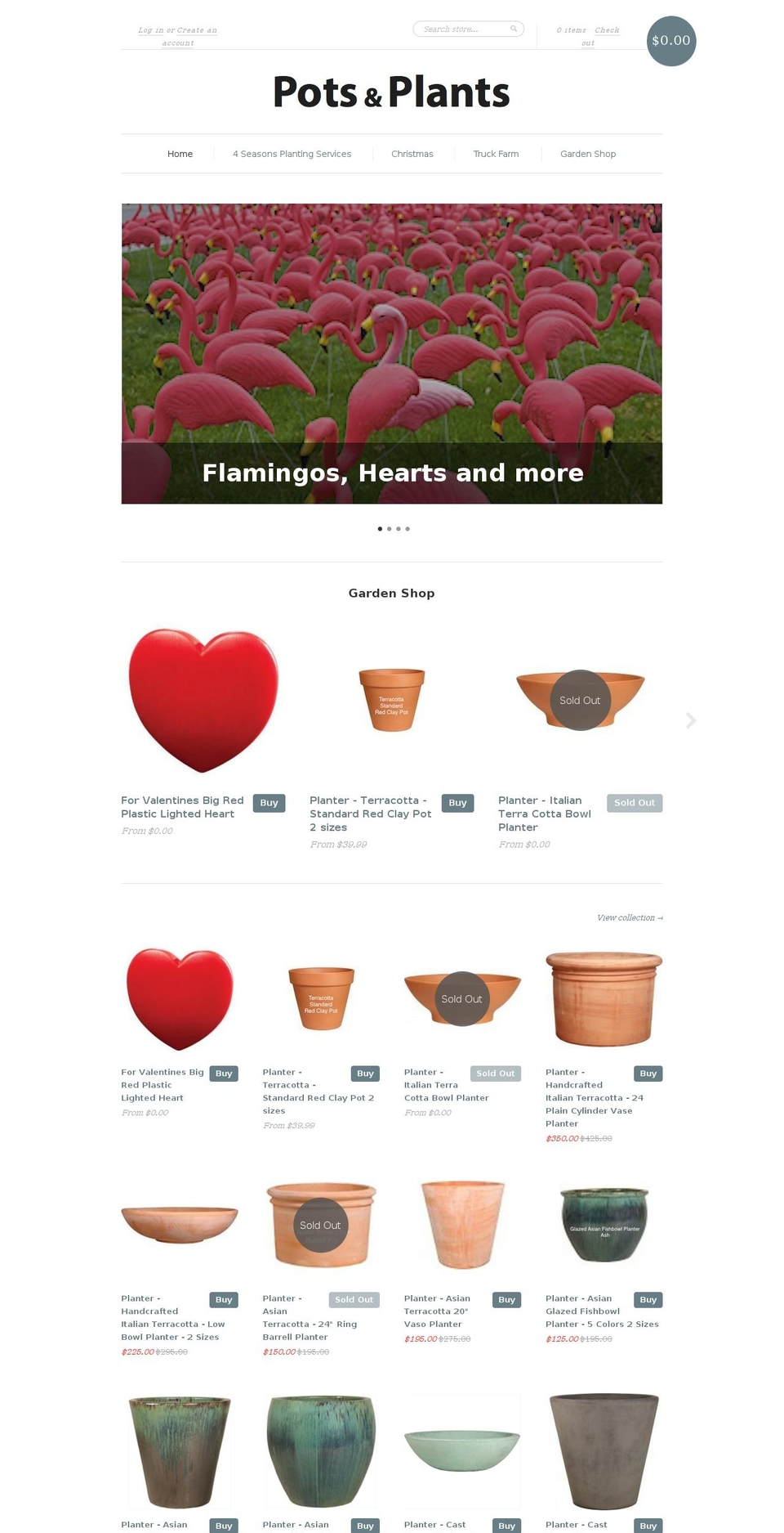 plasticpinkflamingos.com shopify website screenshot