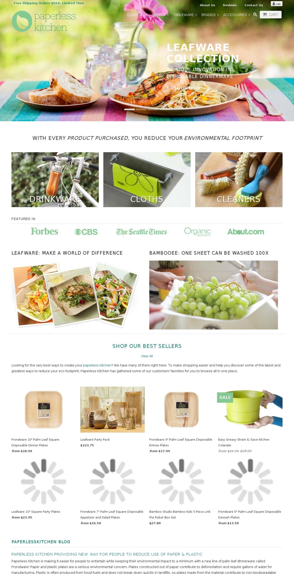 plasticsfreehome.com shopify website screenshot