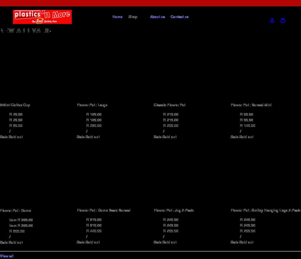 plasticsnmore.com shopify website screenshot