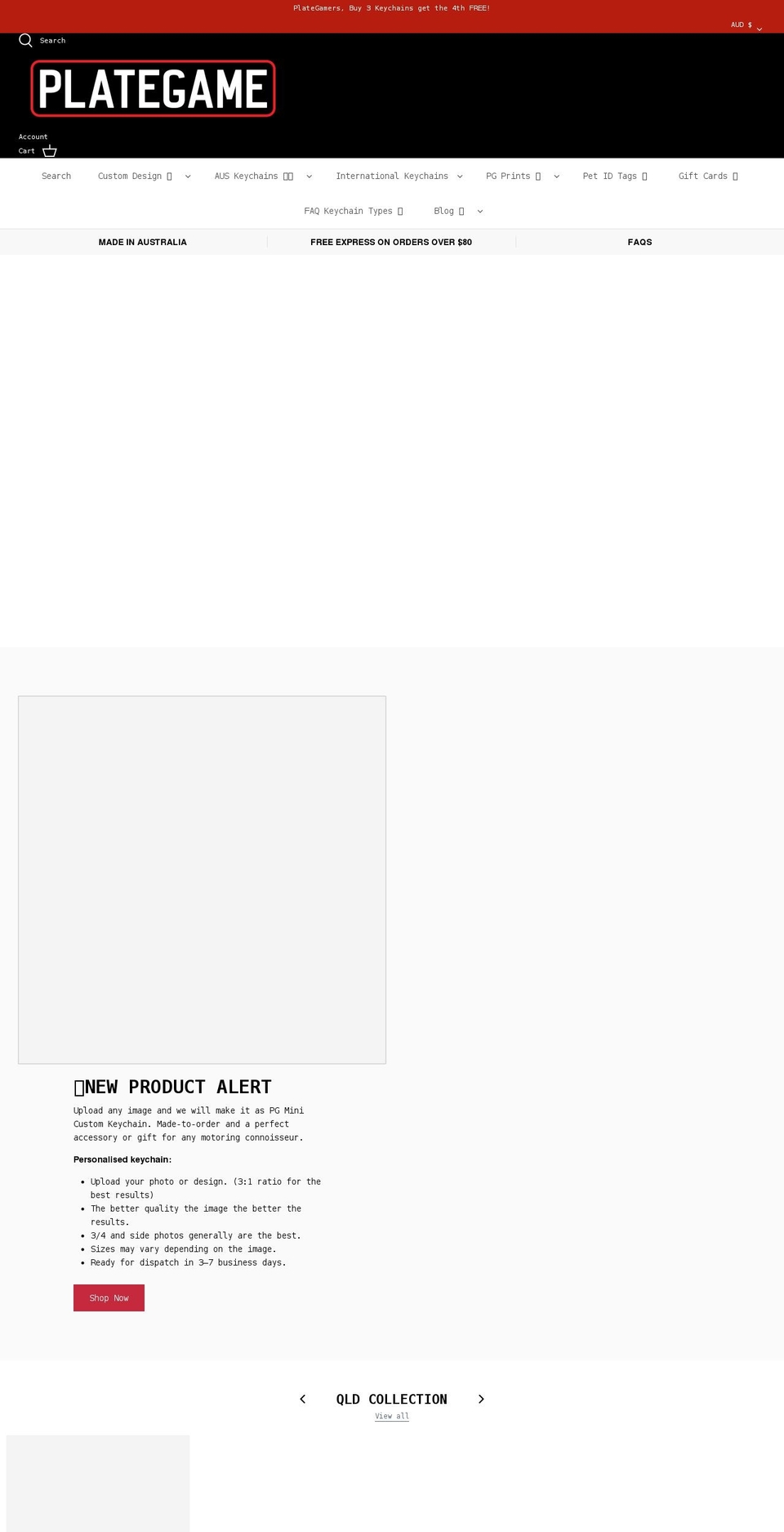 plategame.com.au shopify website screenshot