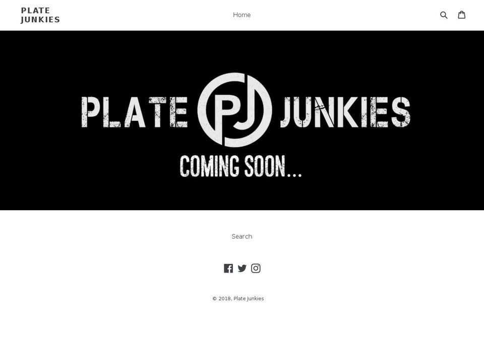 platejunkies.com — Shopify storefront screenshot