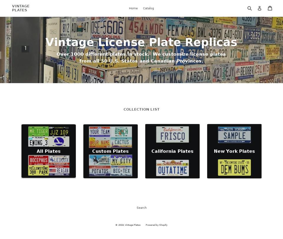 platesandsigns.com — Shopify storefront screenshot