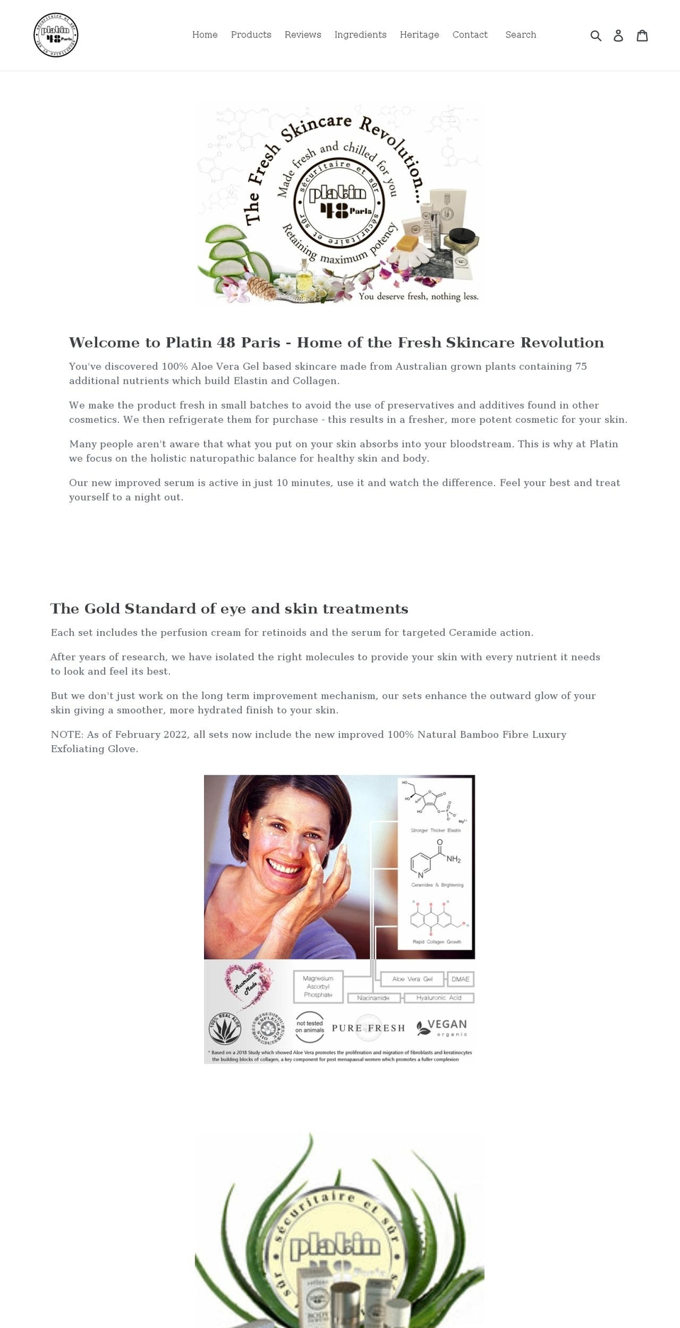 platin48paris.com shopify website screenshot