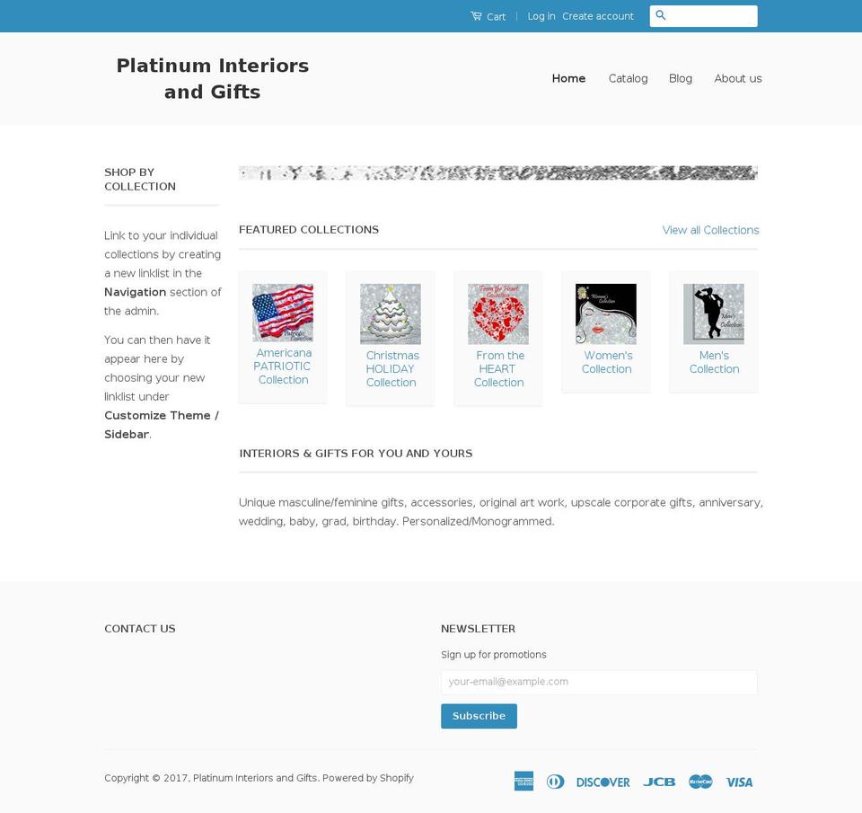 platinum-gifts.com shopify website screenshot
