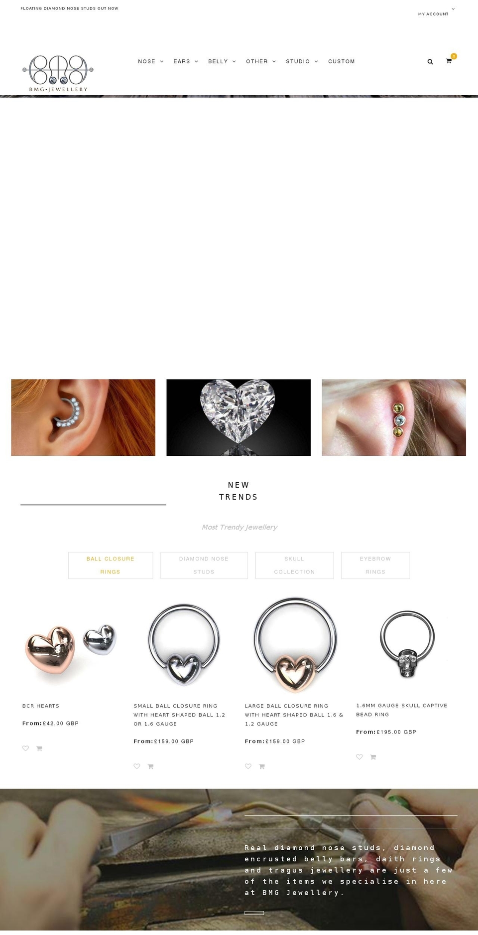 Bazien - Working Theme Shopify theme site example platinumbodyjewelry.com