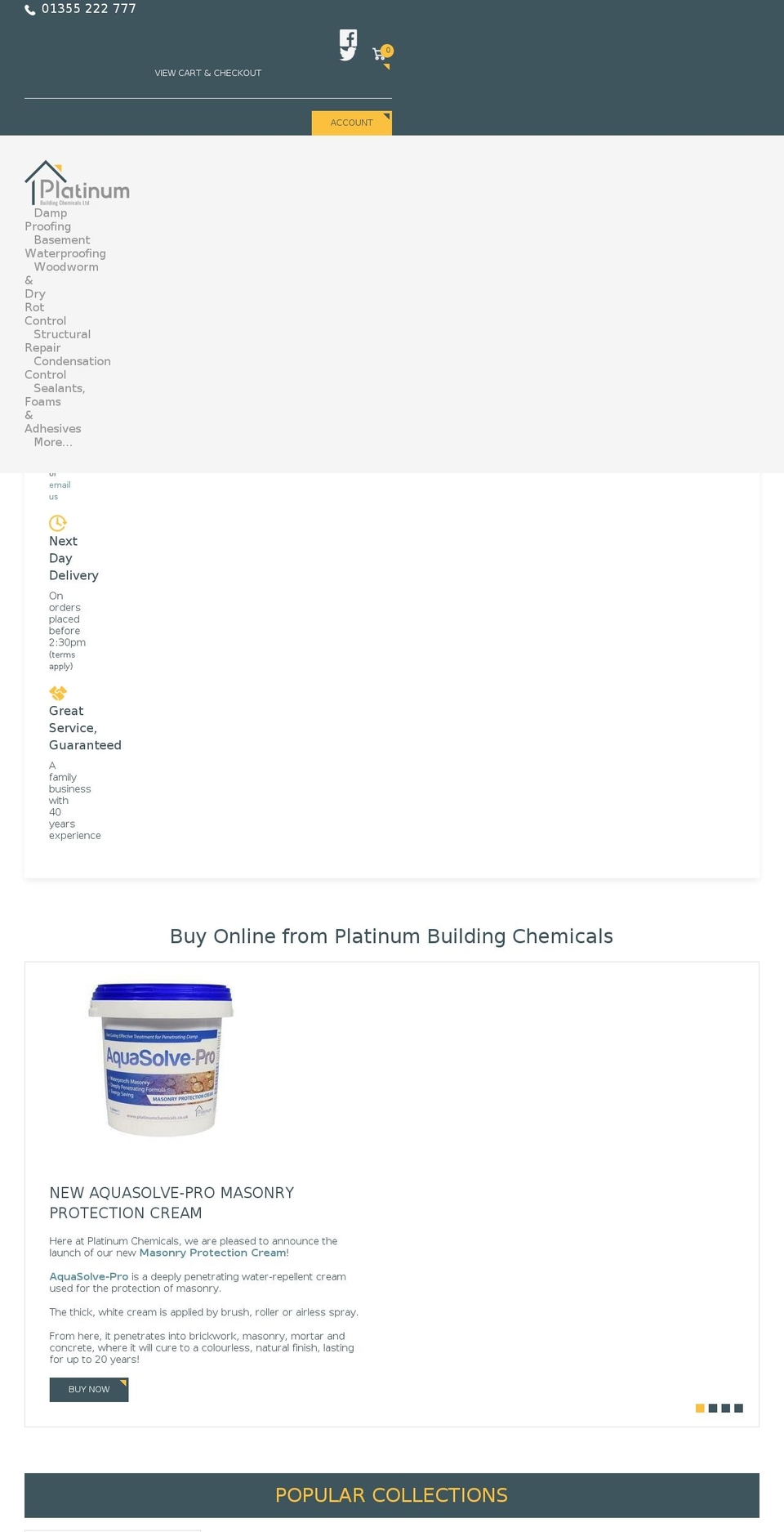 platinumchemicals.co.uk shopify website screenshot