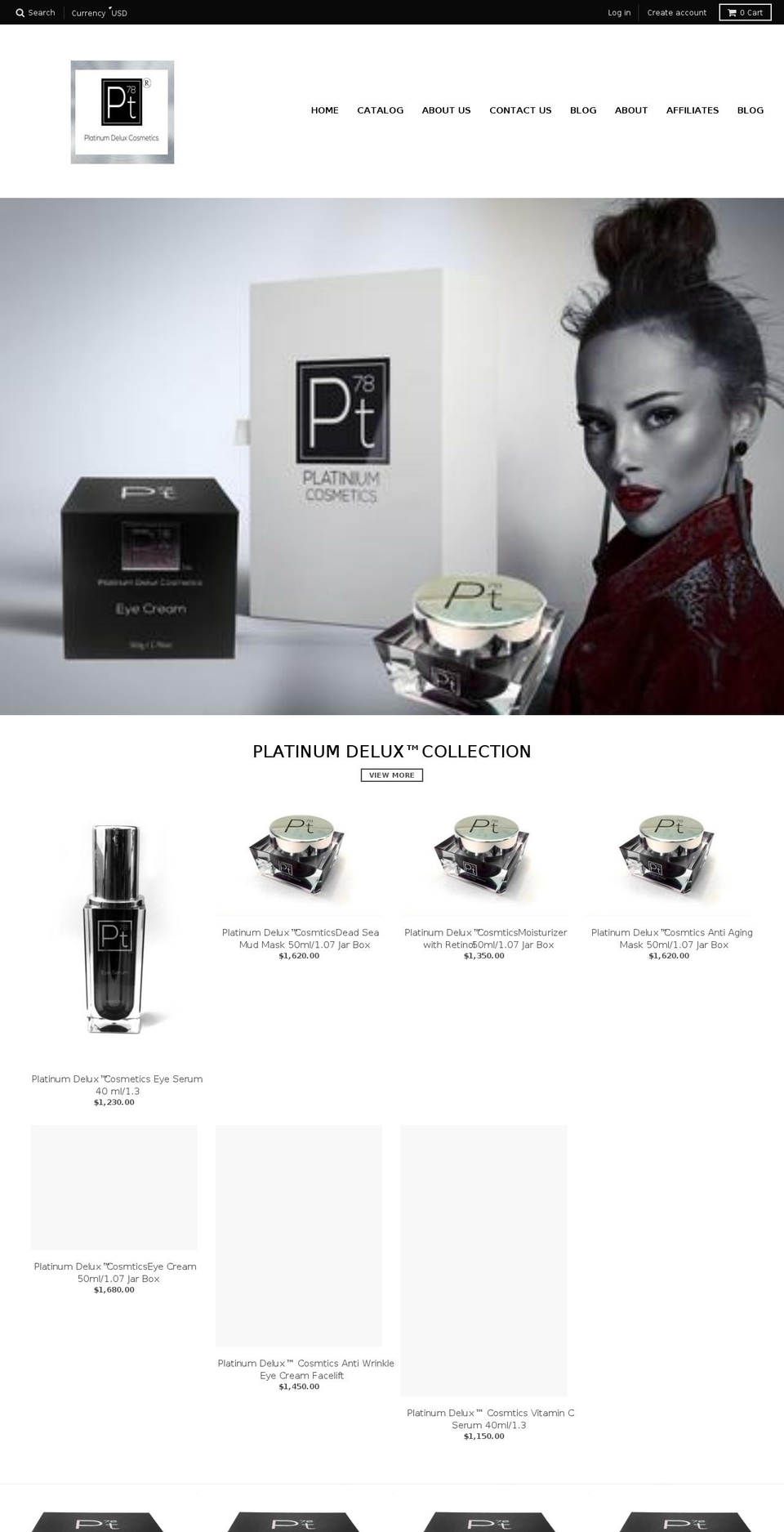 platinumdelux.com — Shopify storefront screenshot