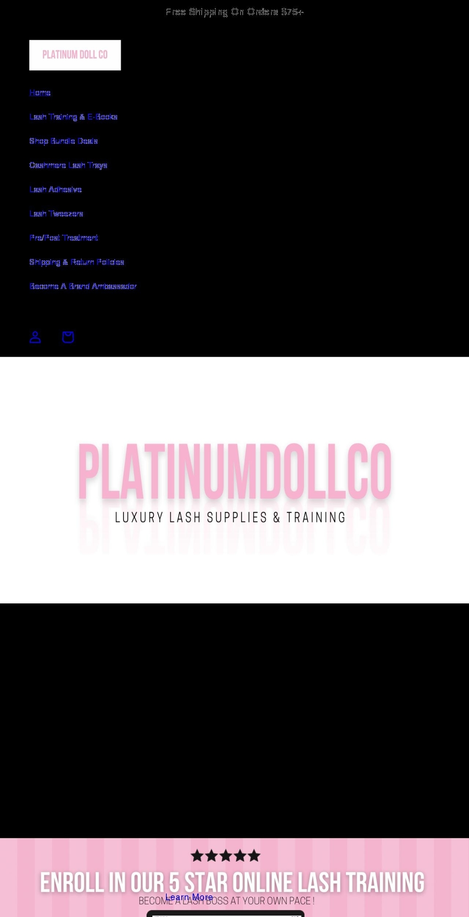 platinumdollco.com shopify website screenshot