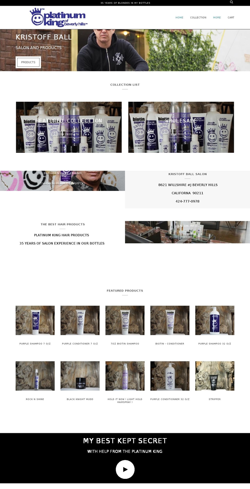 platinumkingofbeverlyhills.com shopify website screenshot