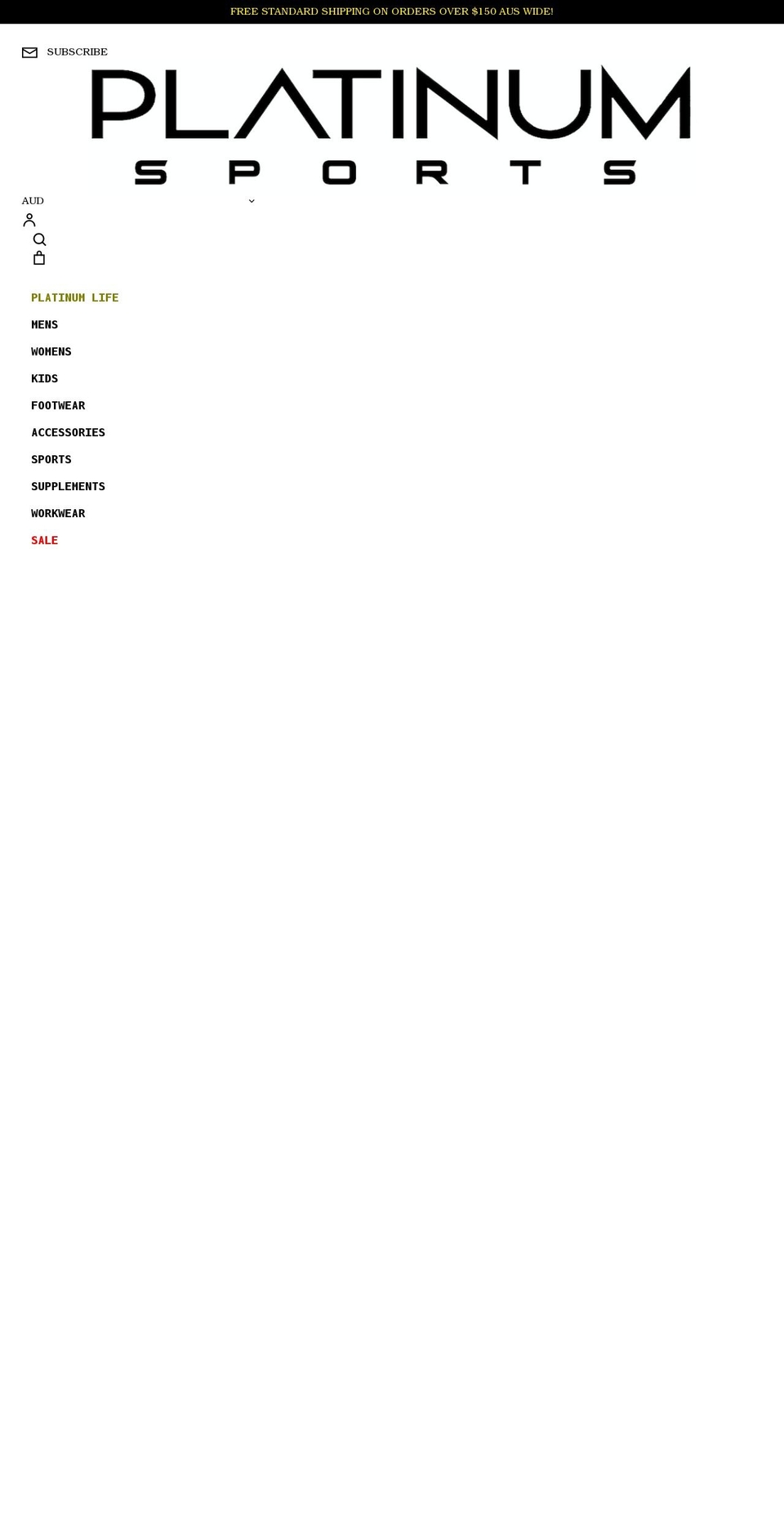 platinumsports.com.au shopify website screenshot