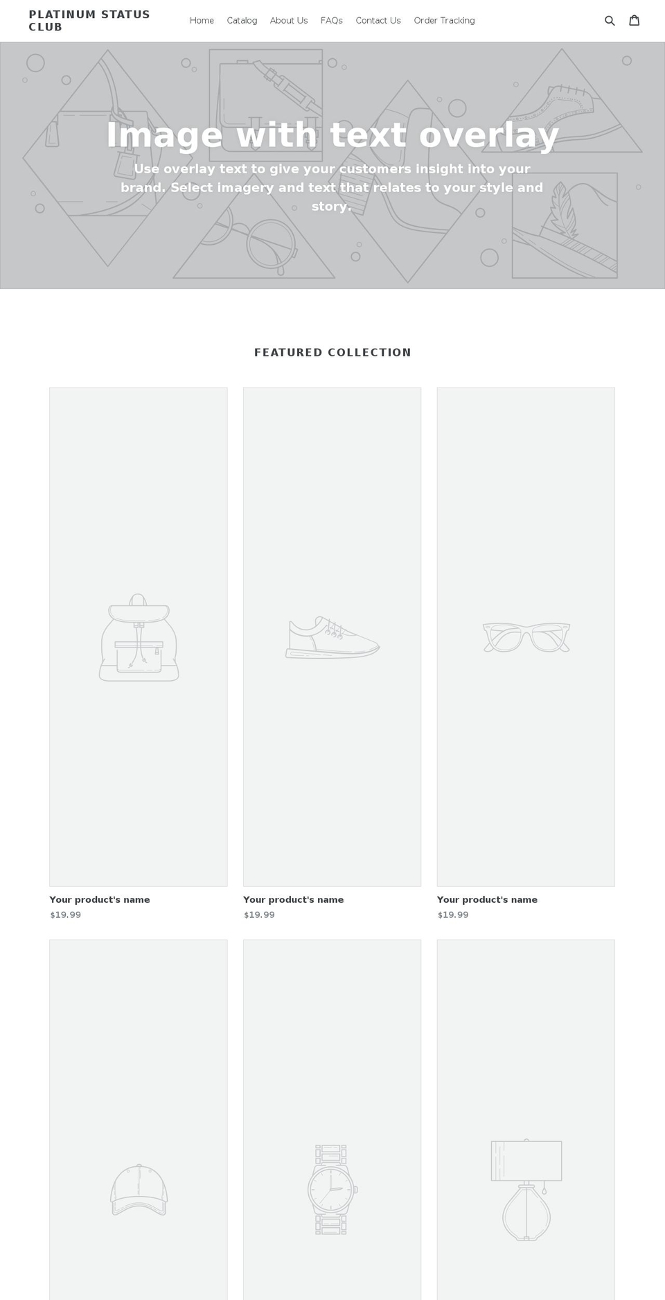 platinumstatusclub.com — Shopify storefront screenshot
