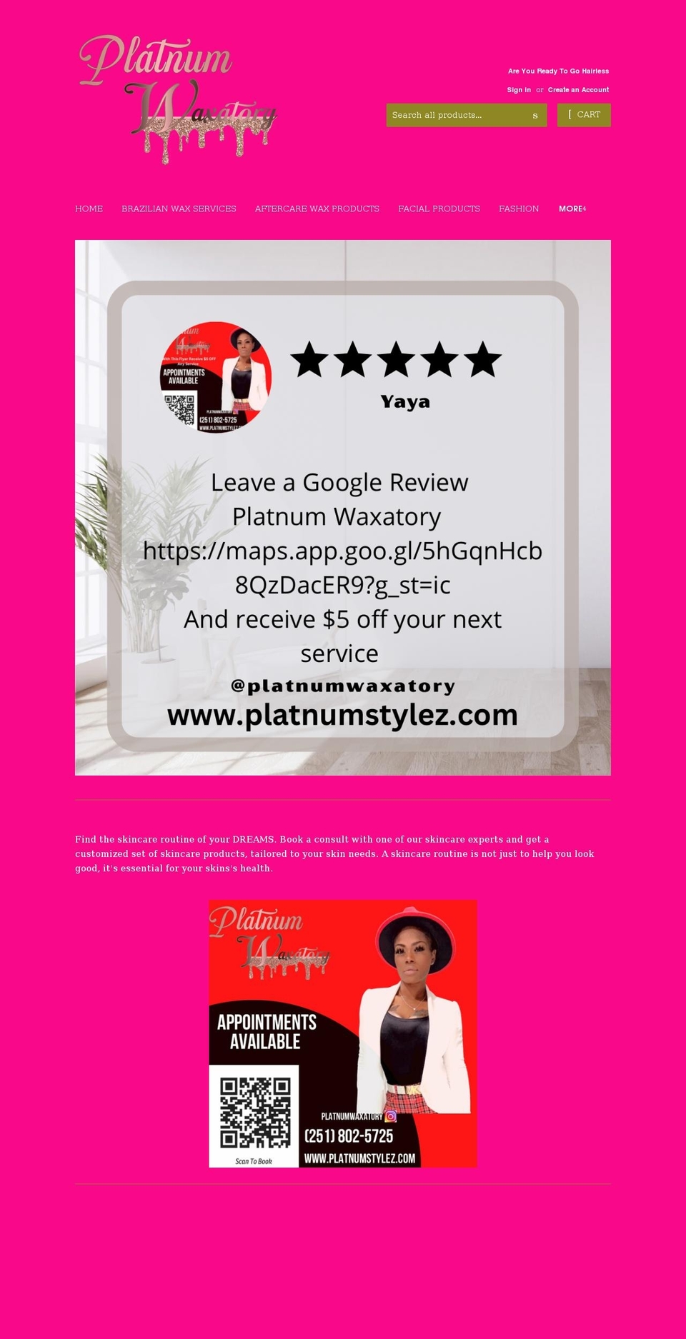 platnumstylez.com shopify website screenshot