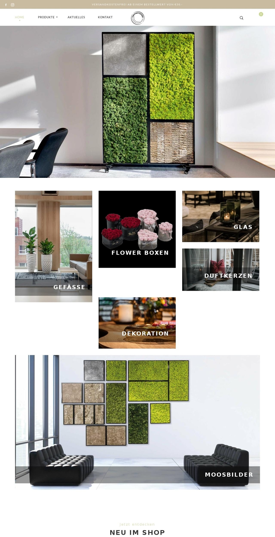 platzner-shop.at shopify website screenshot