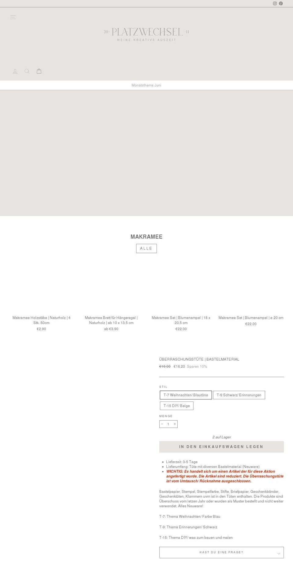 platzwechsel.de shopify website screenshot