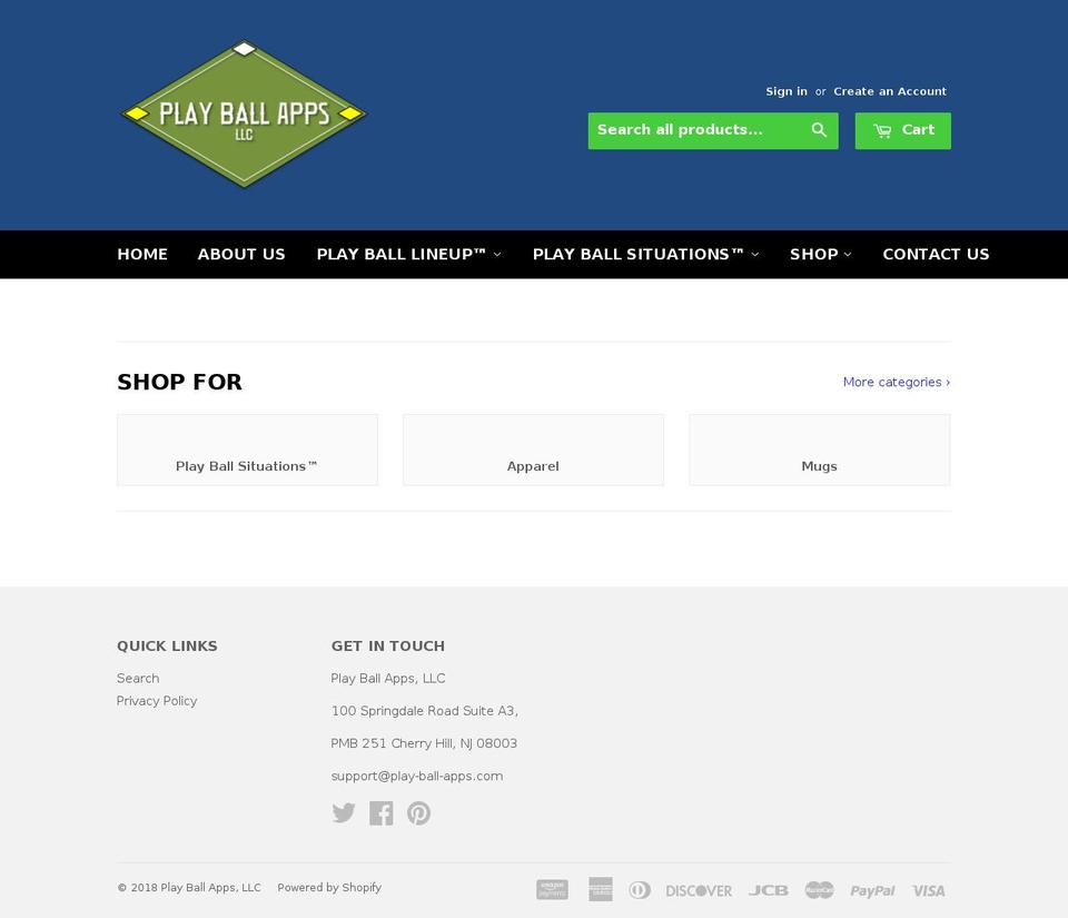 play-ball-apps.com — Shopify storefront screenshot