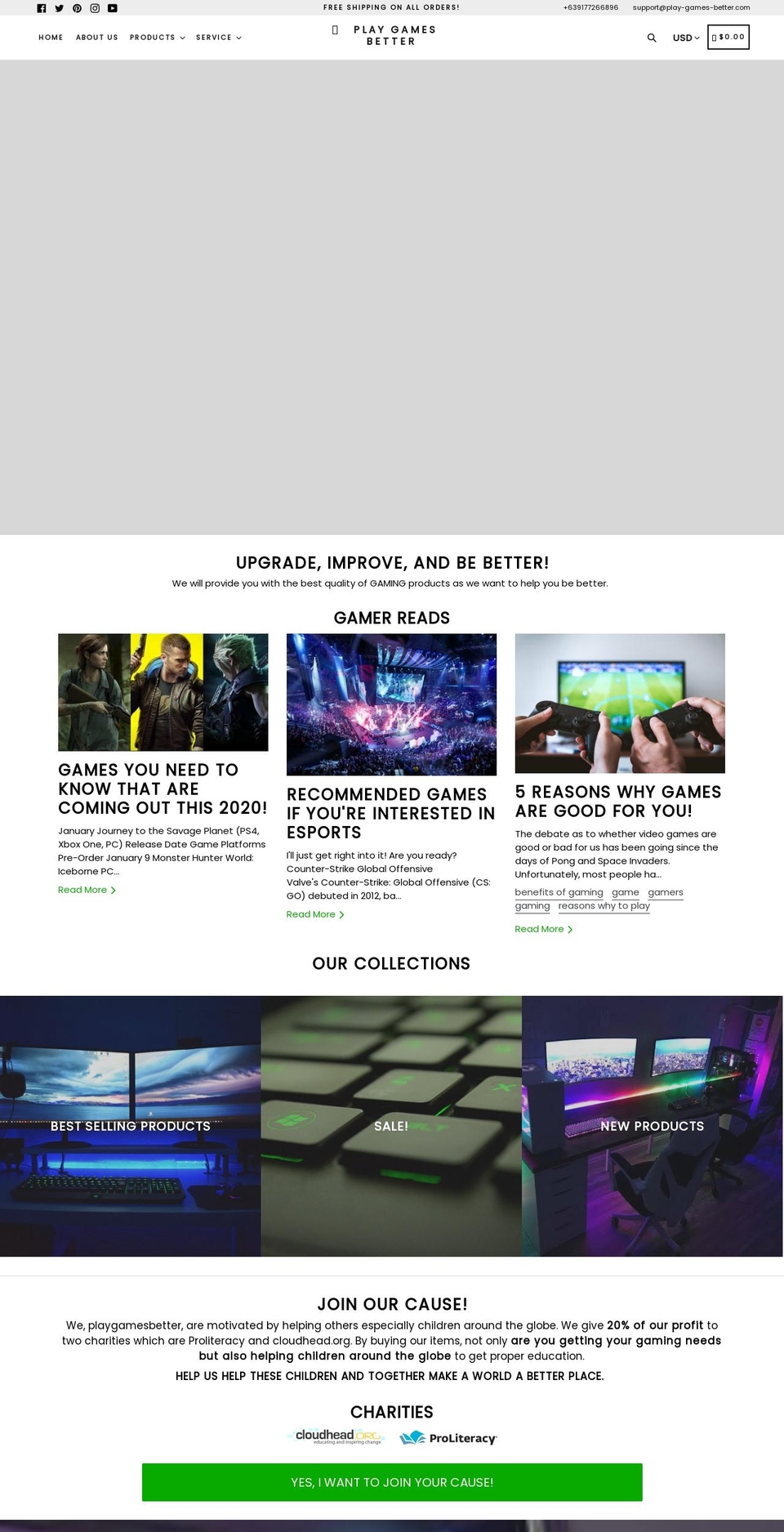 play-games-better.myshopify.com shopify website screenshot