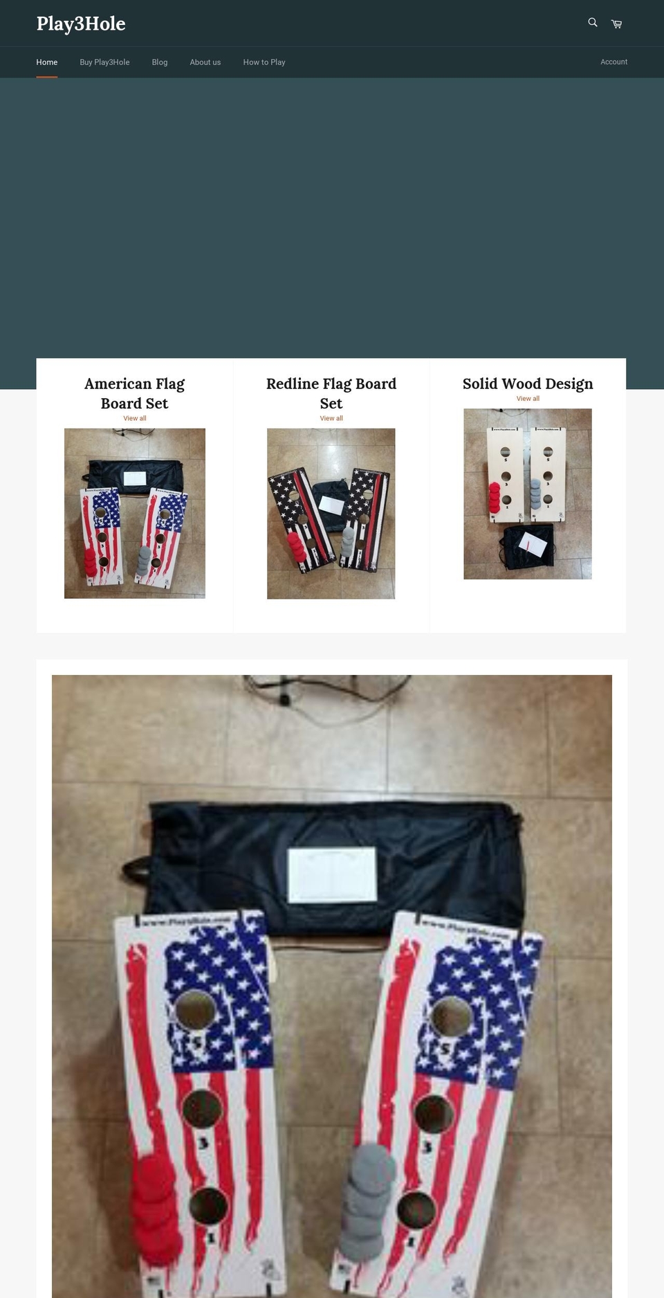 play3hole.com shopify website screenshot