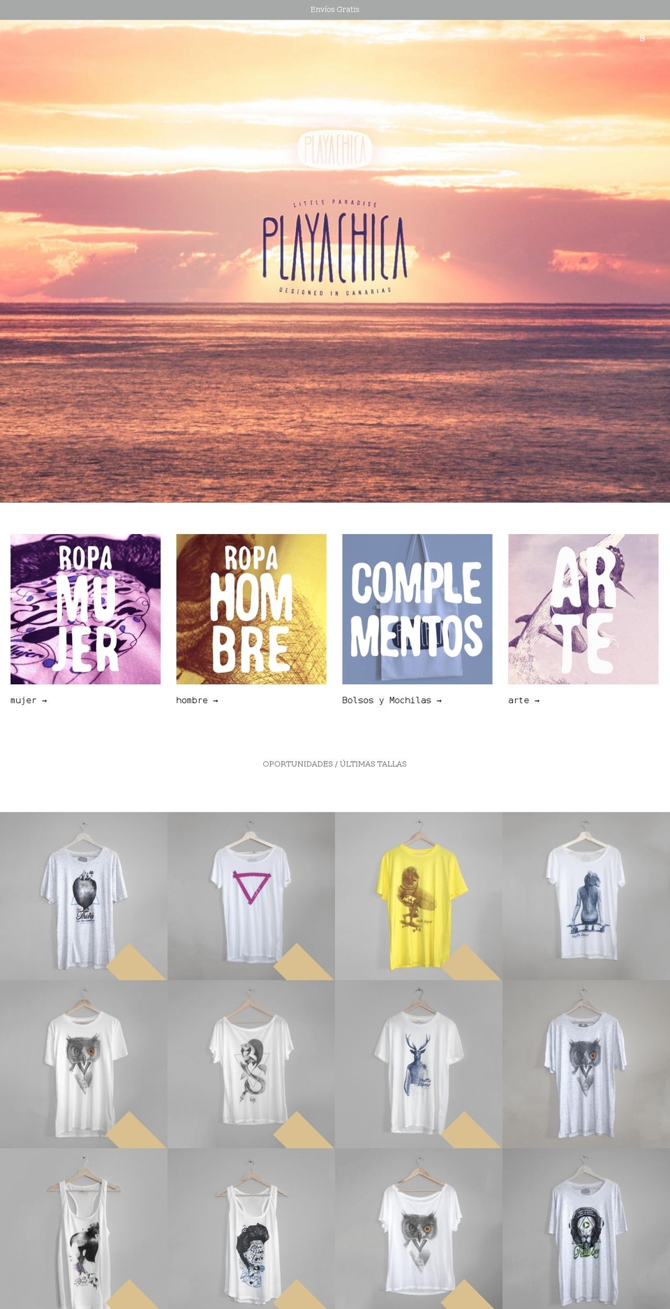 playachica.online shopify website screenshot